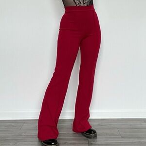 FASHION NOVA red high waisted dress pants